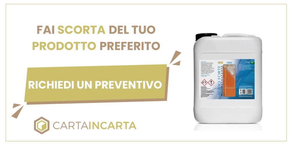 Acido pulizia Carta Incarta