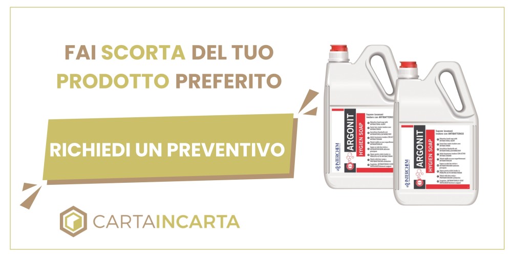 Argonit sapone mani Carta Incarta